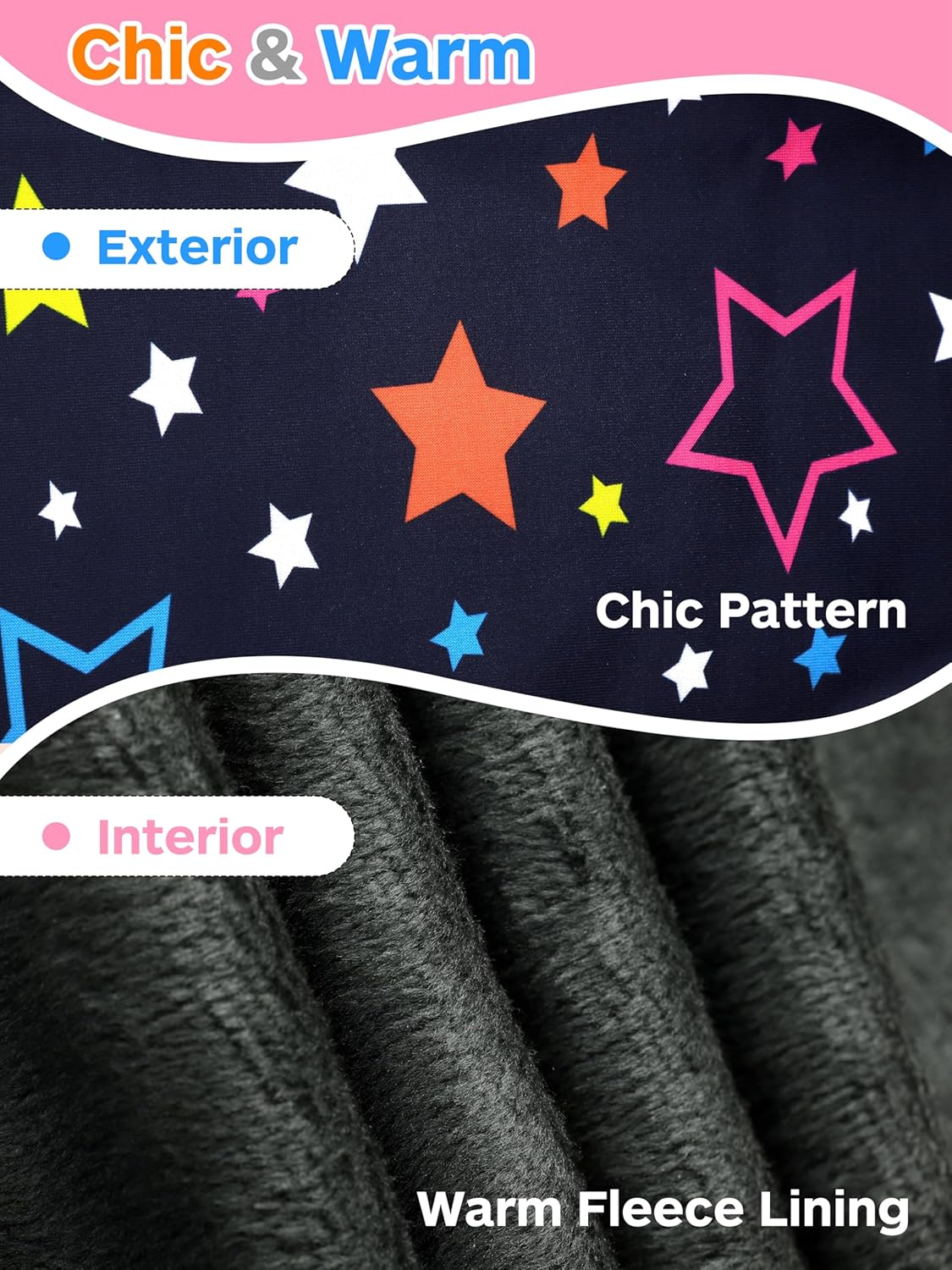 TODDOR 3 Pack Girls Printed Fleece Lined Leggings Thick Thermal Tights Warm Ankle Length Pants Winter Clothes for Kids - Image 4