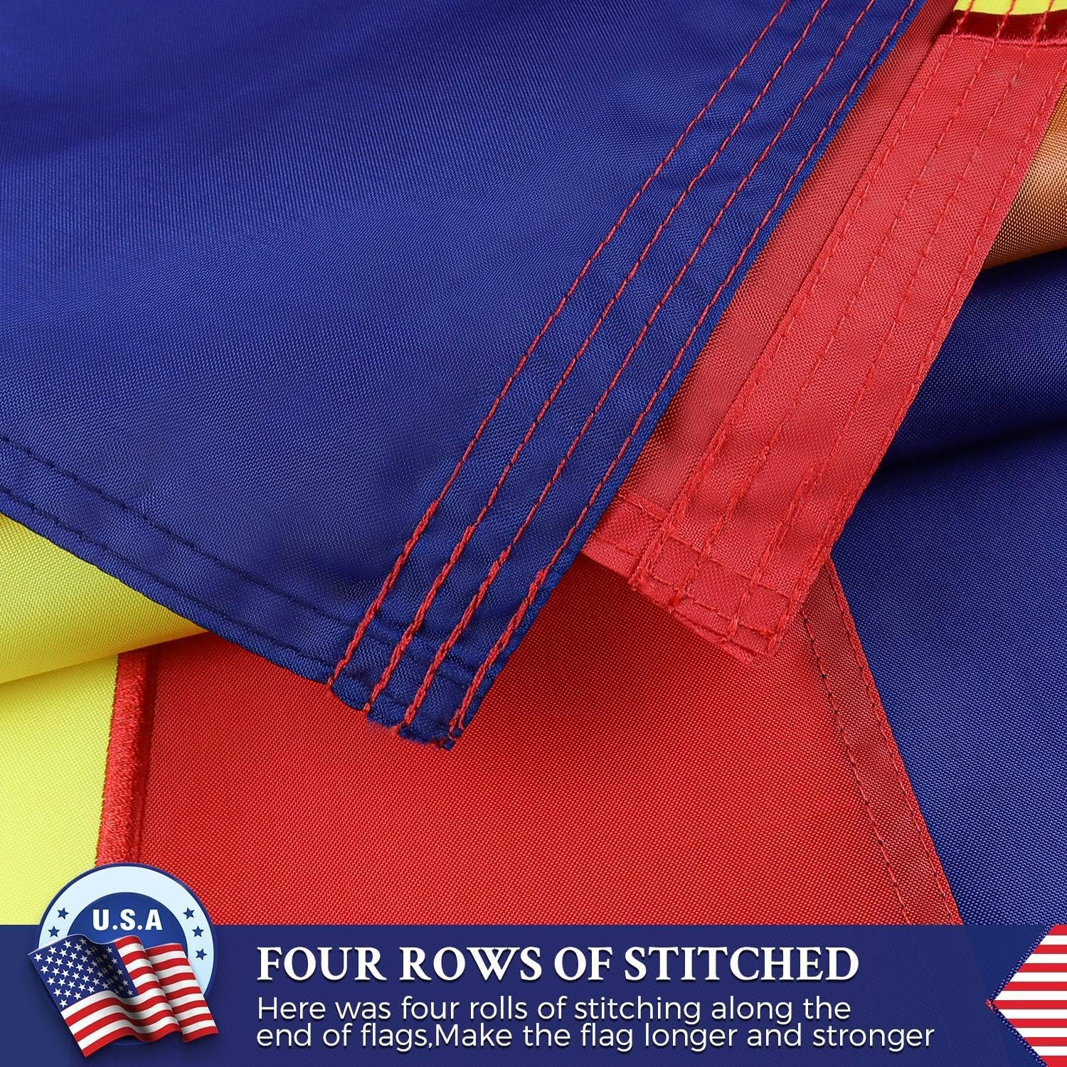 Double Sided Arizona State Flag 3x5 Outdoor The Longest Lasting AZ Flags Heavy Duty 210D Nylon, Sewn Stripes, Embroidered Star, Stronger Brass Grommets,4 Stitched Hemming, Perfect for - Image 3