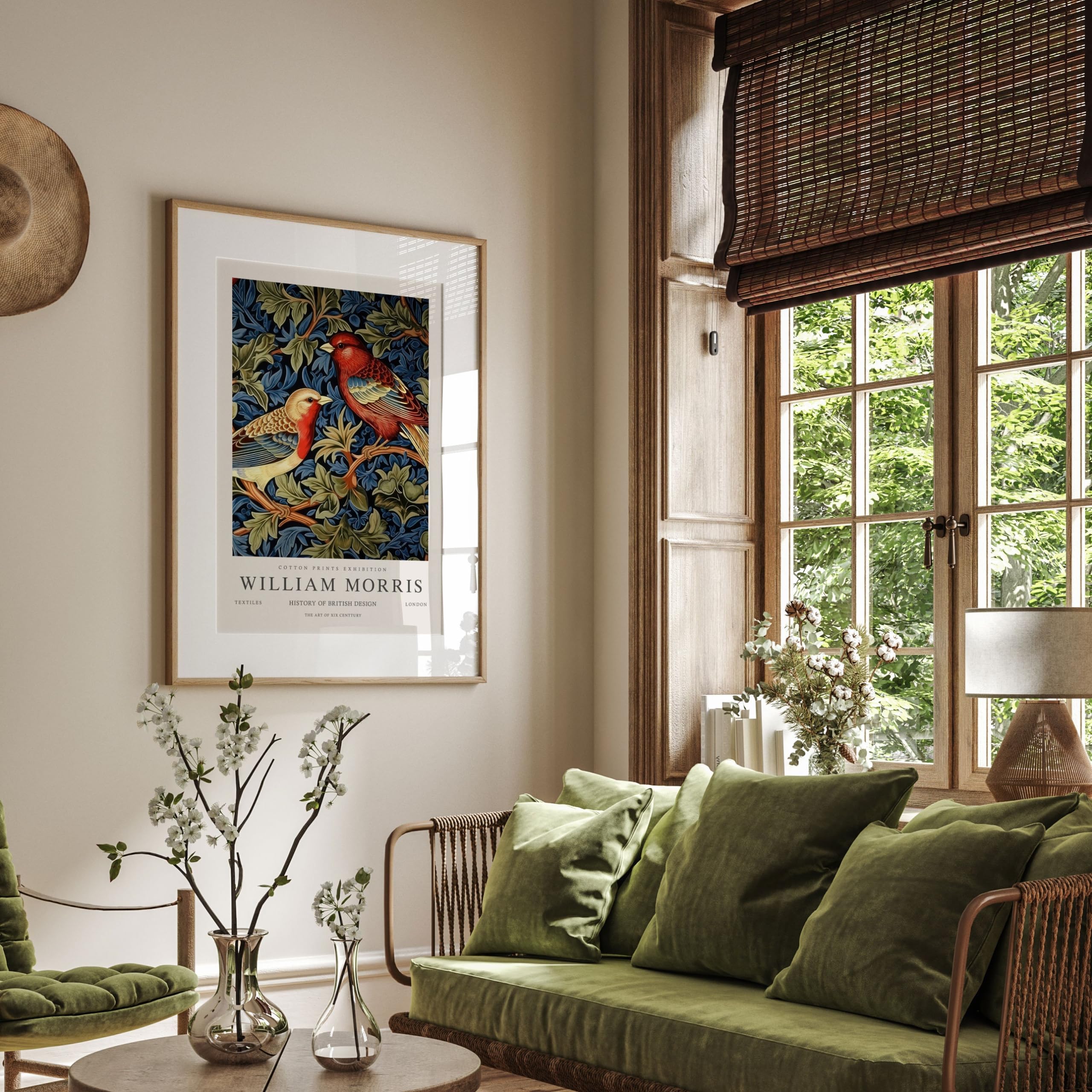William Morris Robin, vogelprint, William Morris