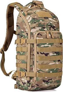 20L Slim Tactical Backpack – Everyday Carry Daypack with MOLLE, Fits 13" Laptop, Water-Resistant for Urban & Campus (Camo)