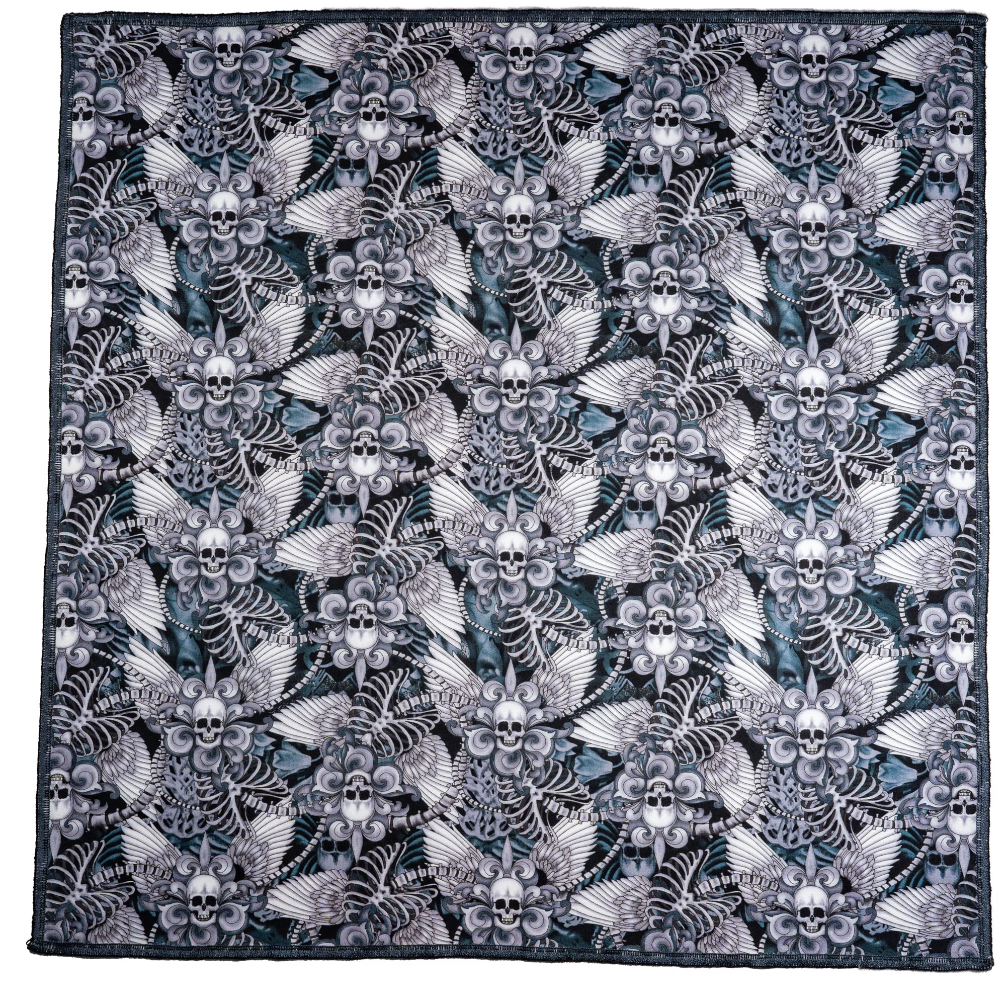 Skull Fleur De Lis Wings Vetebrae Bandana