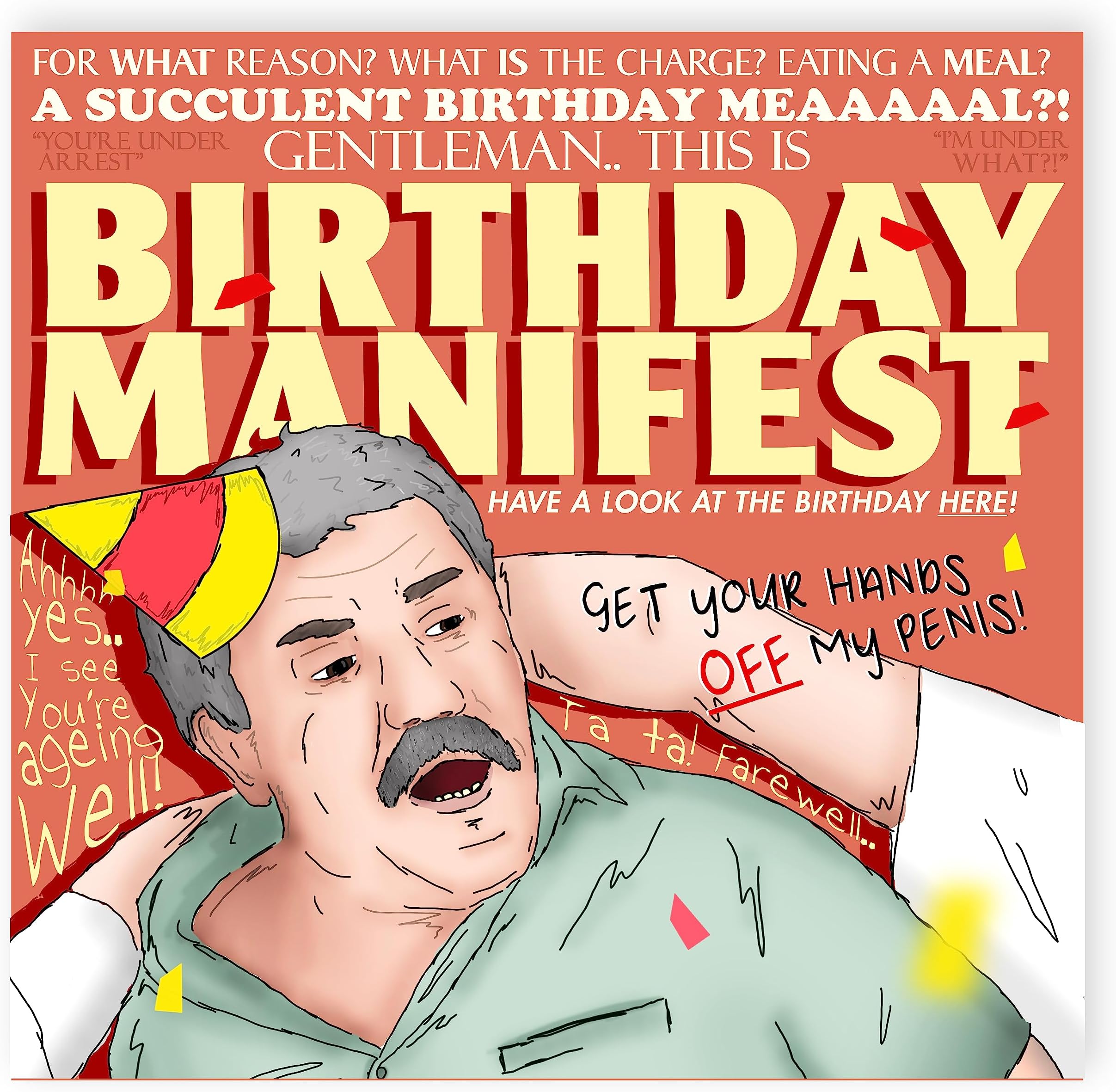 NotNiceThings Democracy Manifest Succulent Chinese Meal Birthday Card