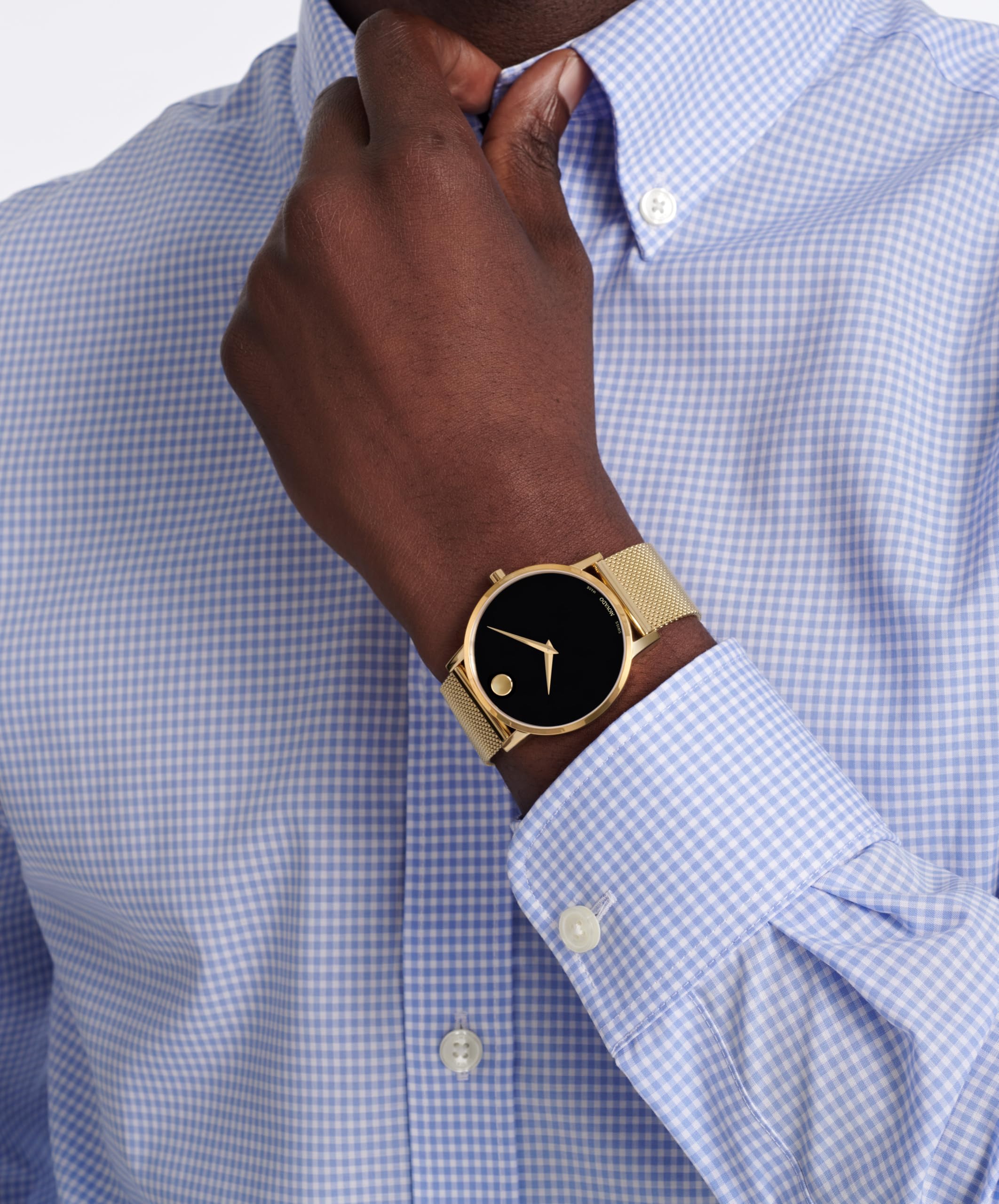 Movado Museum Classic Men's Watch - Swiss Quartz 2H Movement, Stainless Steel Mesh Bracelet - 3 ATM Water Resistance - Luxury Fashion Timepiece for Him - 40mm