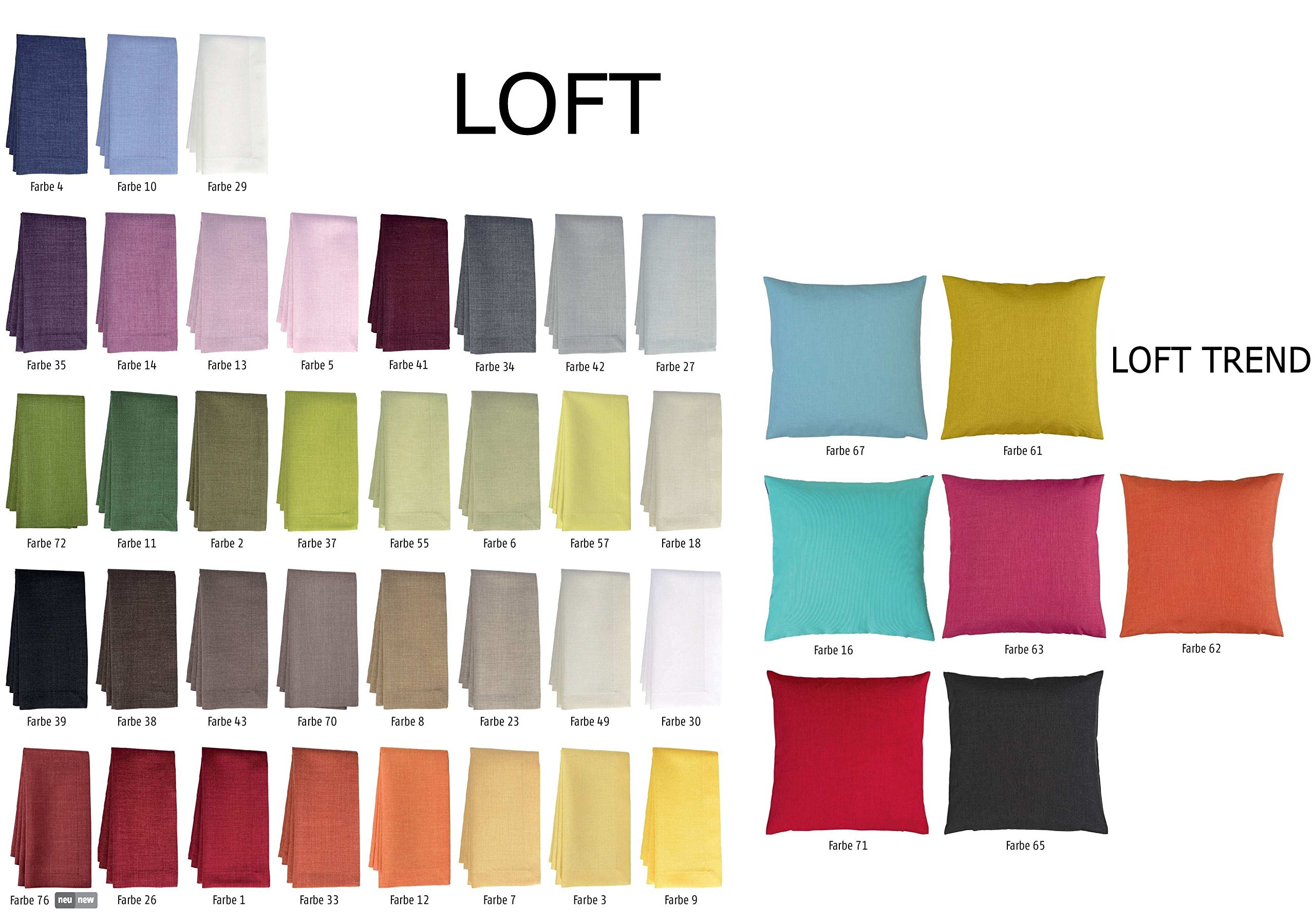 Sander Mitteldecke Loft fleckabweisend Creme Größe 100x100 cm