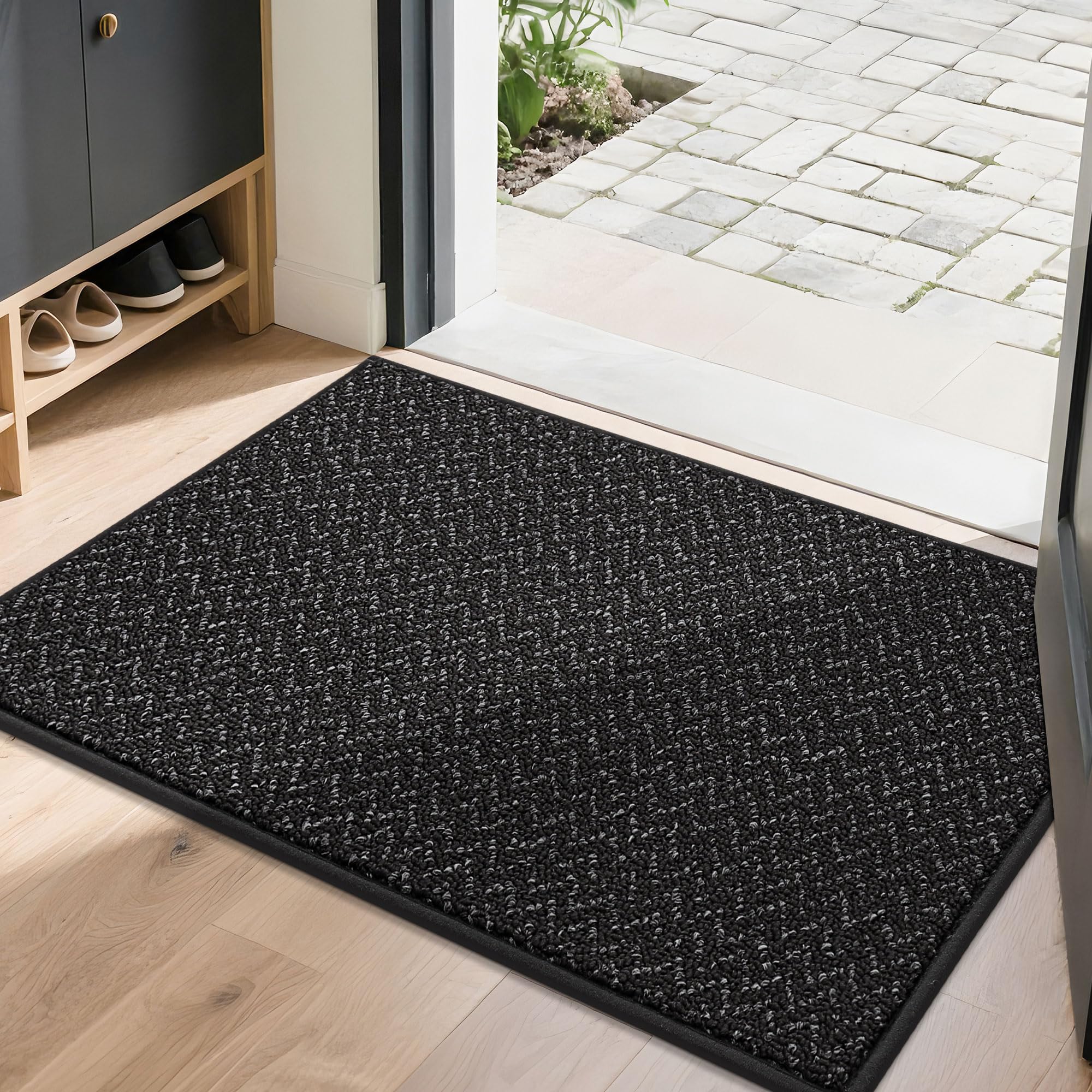 Tapis absorbant chien fini les traces de pattes avec ce paillasson entree