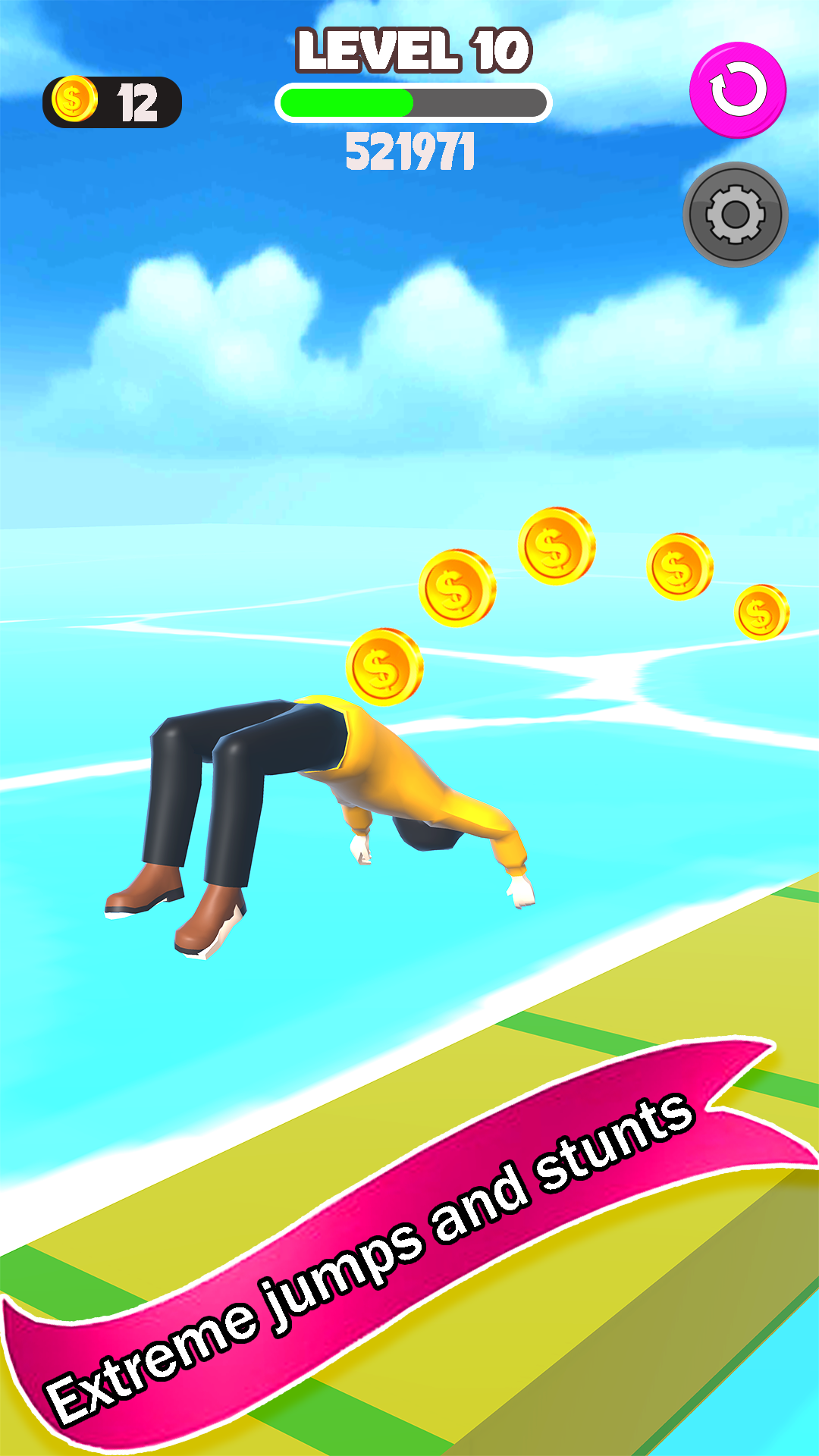 Backflip Gymnastics Trickster Physical Stunt Master Runner Game