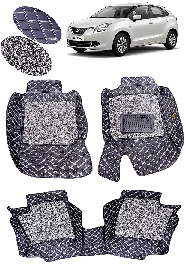 Matrax Car 7D Foot Mat Faux Leather for Maruti Suzuki Baleno (Till 2021