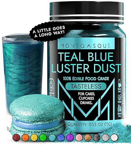 Miniatura 38 de MONÉGASQUE Purpurina comestible plateada para bebidas, 0.51 onzas, purpurina comestible para pasteles y cócteles, polvo plateado brillante