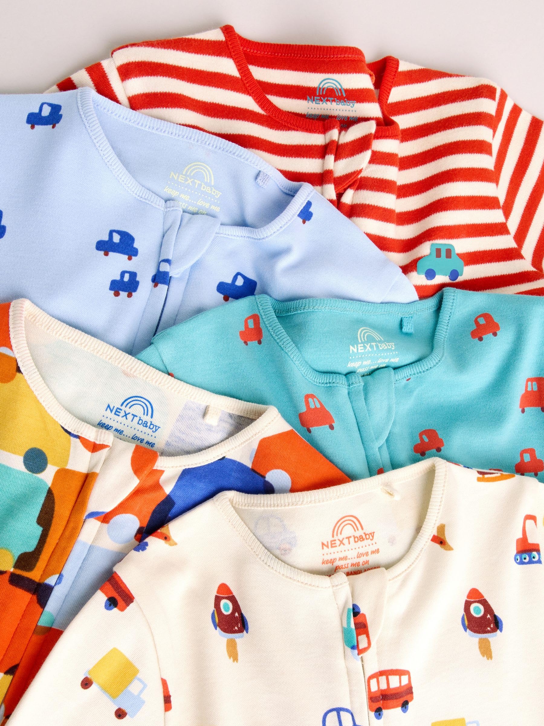 NEXT Bébé garçon Lot de 5 Dors-Bien à Zip Double Sens bébé