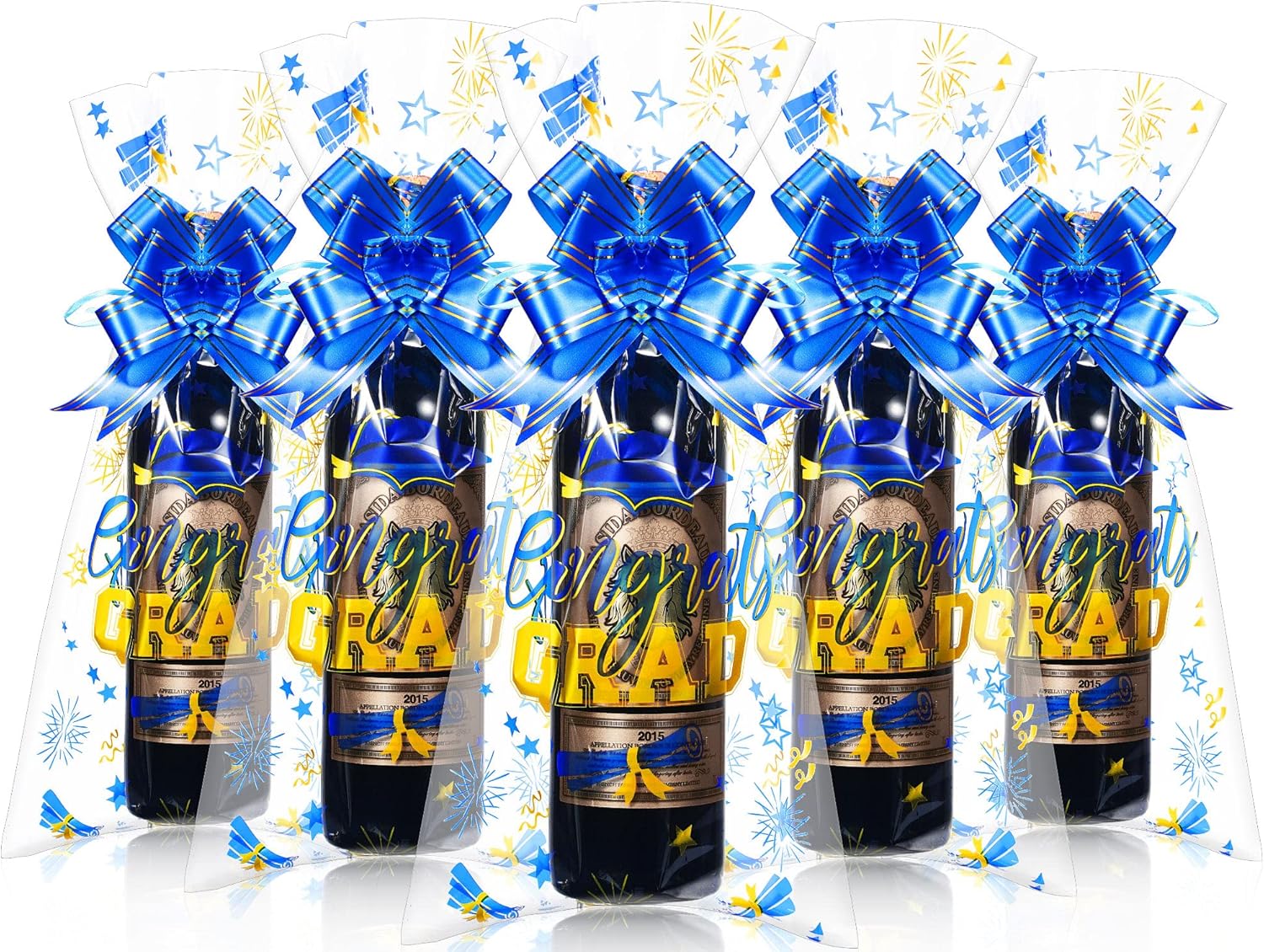 100 Pcs Graduation Wine Bottle Gift Bags Grad Party Wine