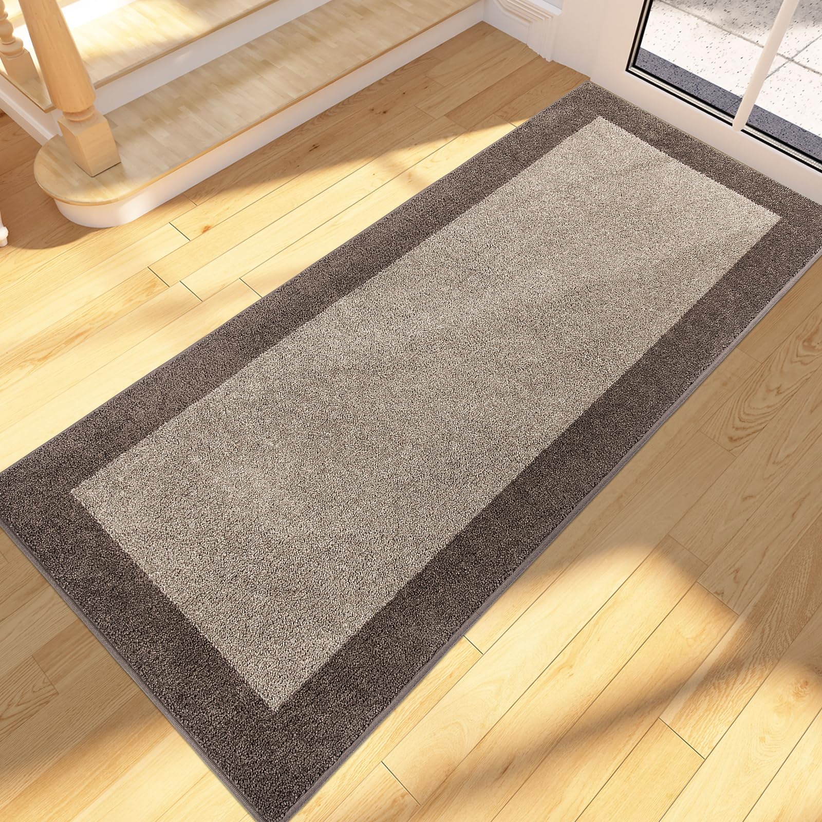Dirt Trapper Indoor Door Mat 60 x 150 cm, Non-slip Entrance Rug, Machine Washable Dog Doormat, Inside Runner Rug for Hallway, Kitchen, Entryway