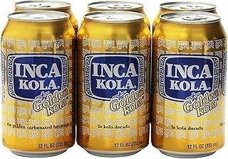 Golden Carbonated Beverage Soda - la kola dorada - 12 oz cans - 6pk, Set of 3
