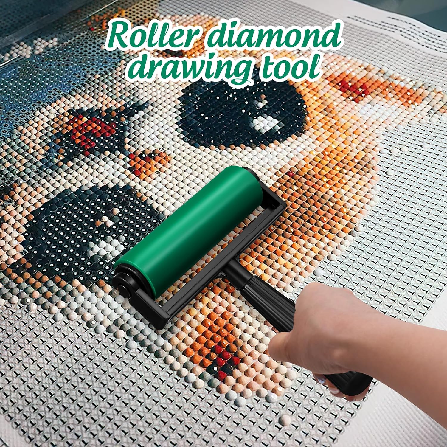 Ciieeo Green Printmaking Rubber Roller for Craft Projects Ink and Stamping Tools Ideal for Gel Printing Plates and Art Projects