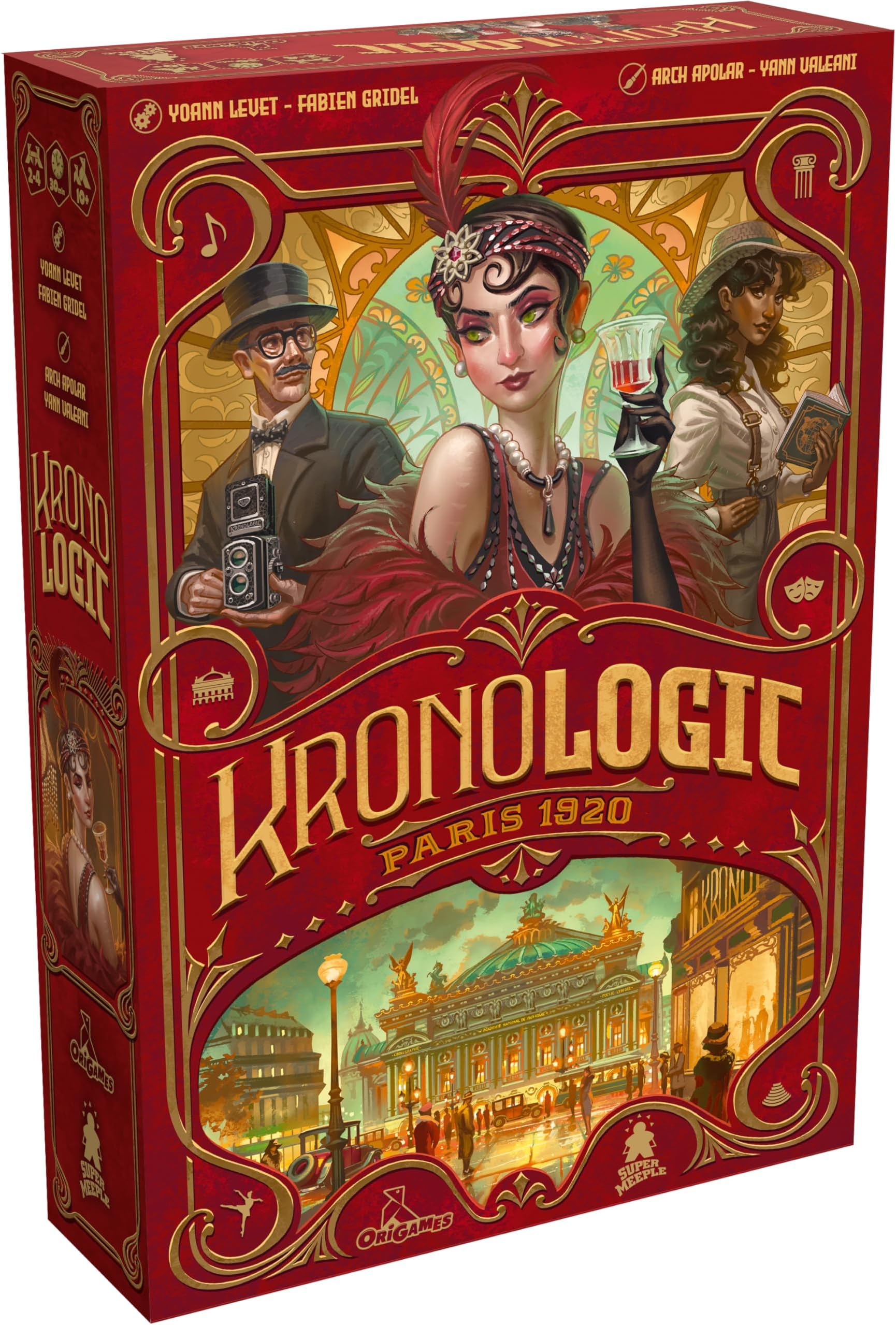 Kronologic: Paris 1920 | Murder Mystery Game for Teens and Adults | Solve The Chilling Hauntings at The Paris Opera | Competitive, Cooperative or Solo Deductive Game | Ages 10+ | 1-4 Players | 30 Min