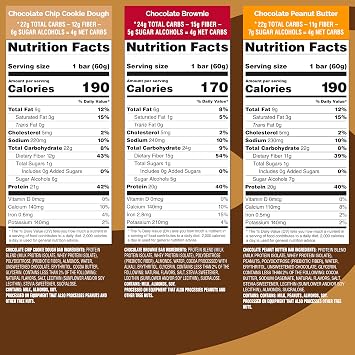 Quest Nutrition Chocolate Lovers Variety Pack, High Protein, Low Carb, Gluten Free, Keto Friendly, 12 Count