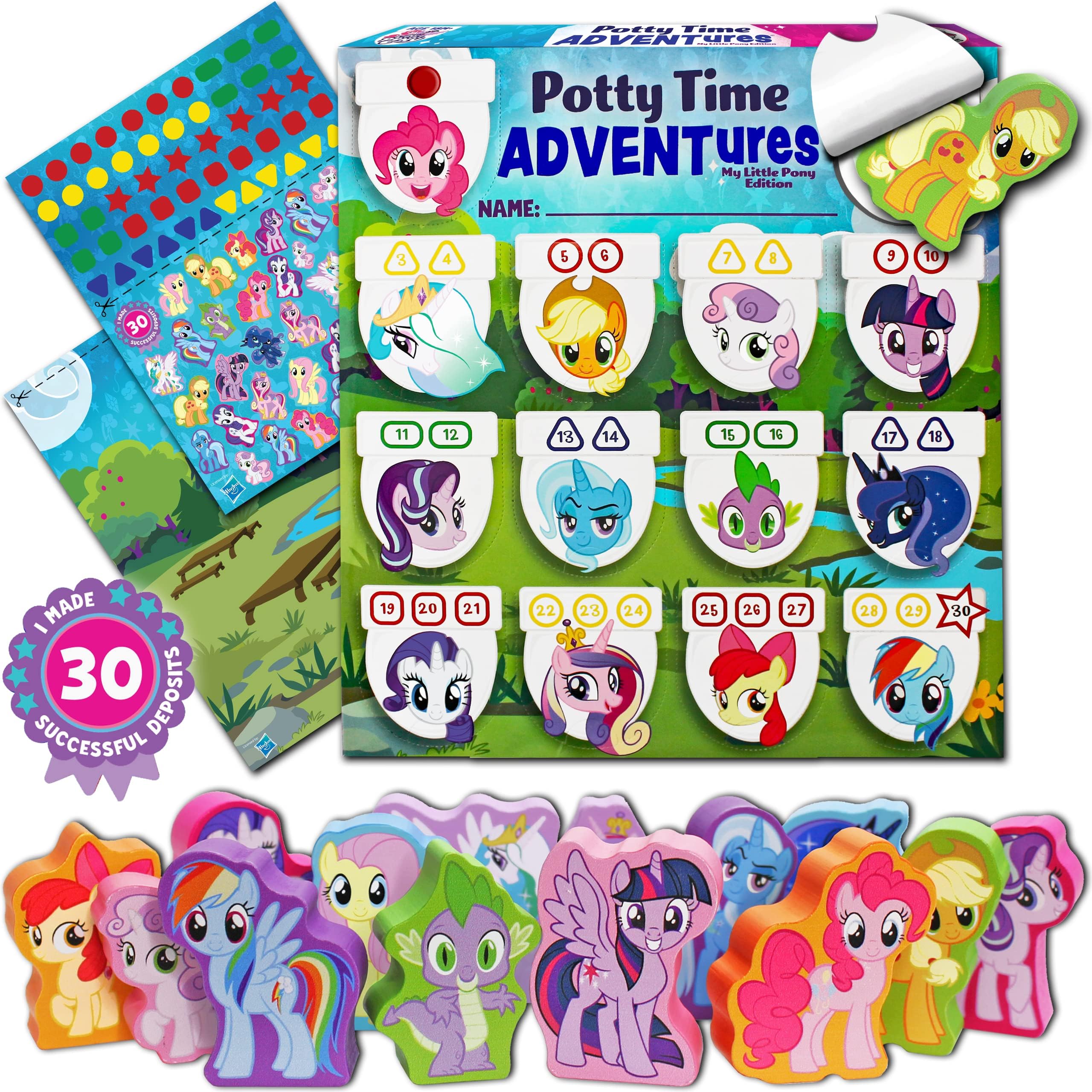 Amazon.com: Potty Time Adventures Potty Training Chart by Lil ADVENTS - My Little Pony with 14 ...
