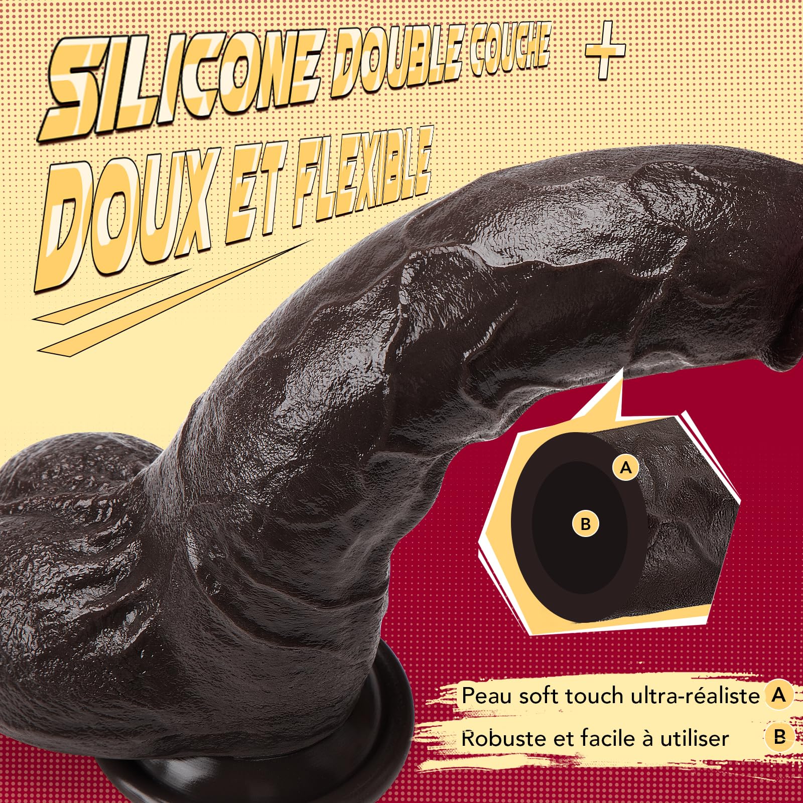 27CM Gode Sex Toýs Femme Homme - Sex Toys Godemichets XXL Réaliste Large Dildo avec Prépuce Coulissant et Veines Réalistes, Gros Godemichés Sextoyse Couple Gay Plug Anal Anus avec Ventouse Puissante