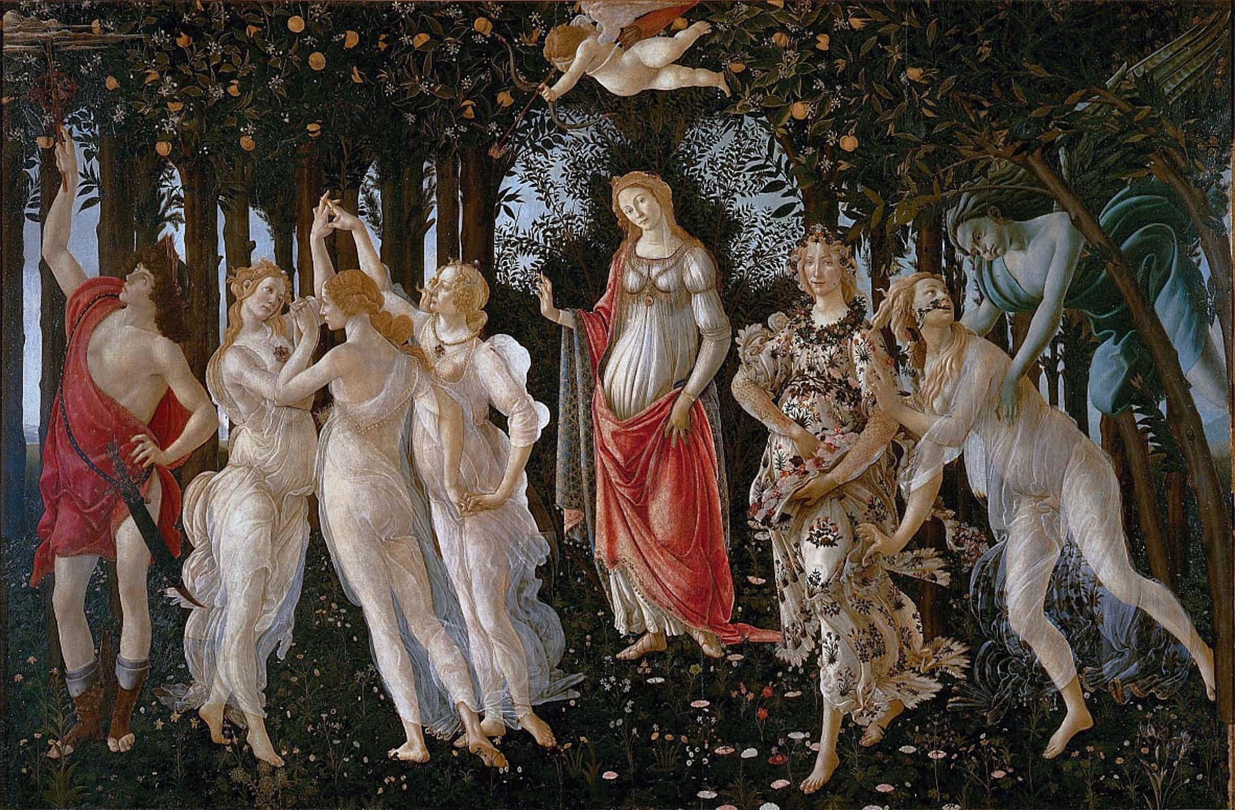SERENDIPITP Aesthetic Poster Photo Wall Print Retro Picture Spring by Sandro Botticelli Modern Wall Artwork for Home Decor 60x90cm