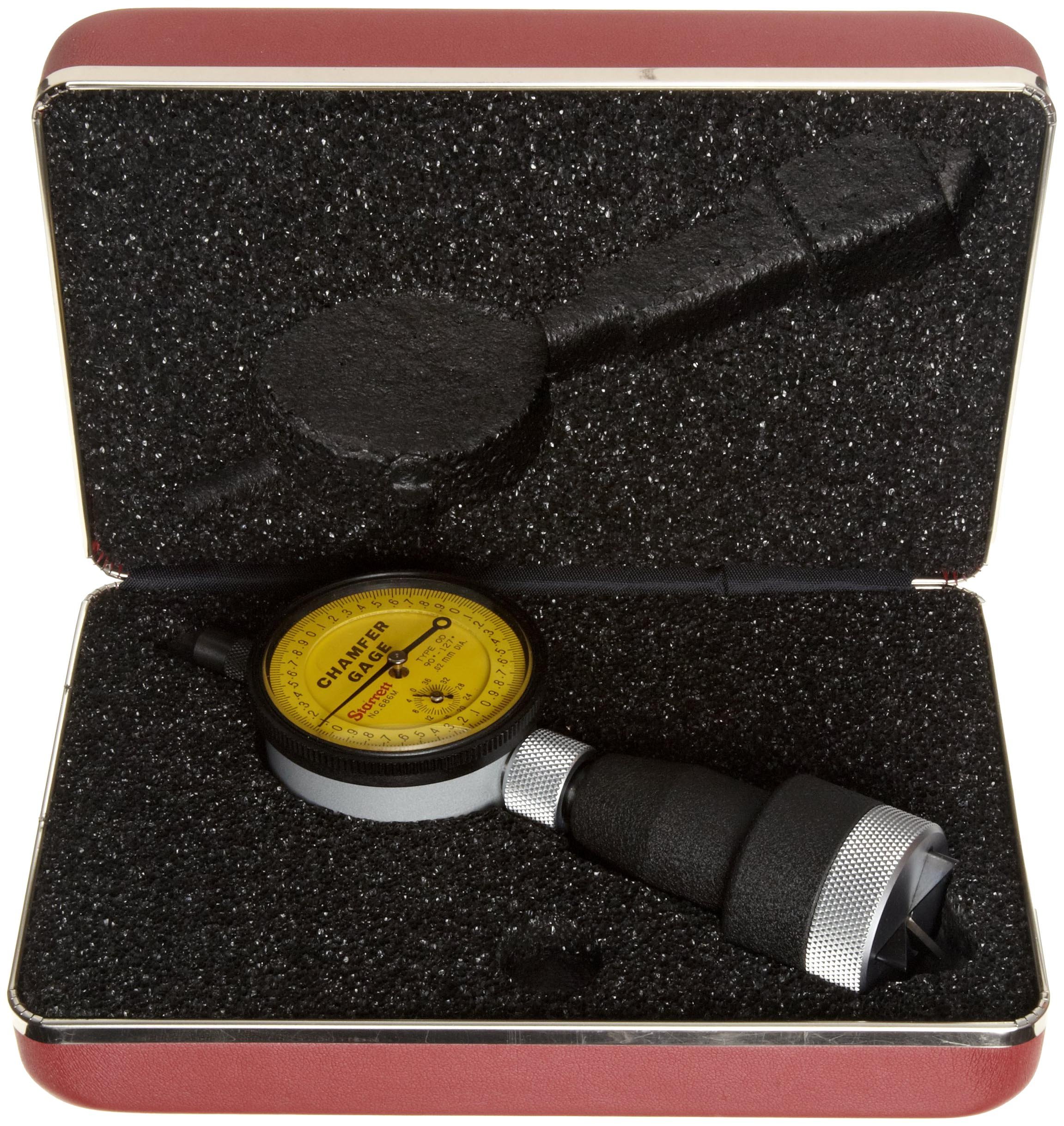 Starrett 684-2Z Inch Reading Internal Chamfer Gauge, 90-127 Degree Angle, 0-1/2