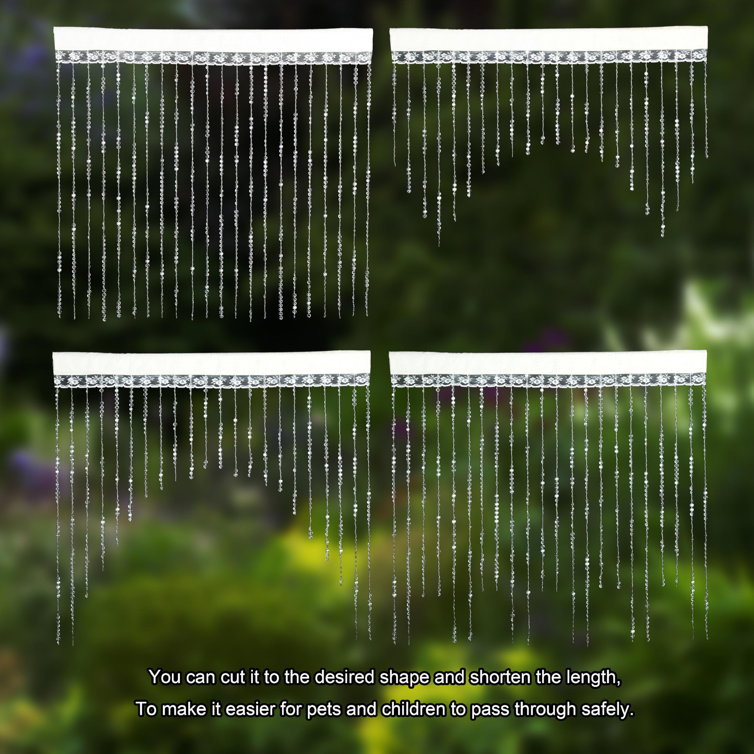 YaoYue Crystal Beaded Curtain Door Curtains Room Divider Hanging Diamond Acrylic Beads for Doorway Hippie Closet Bedroom Wall Window Backdrop Decor (35.5Ă79in/90Ă200cm, Crystal): Crystal 35.5"W x 79"L (Pack of 1)