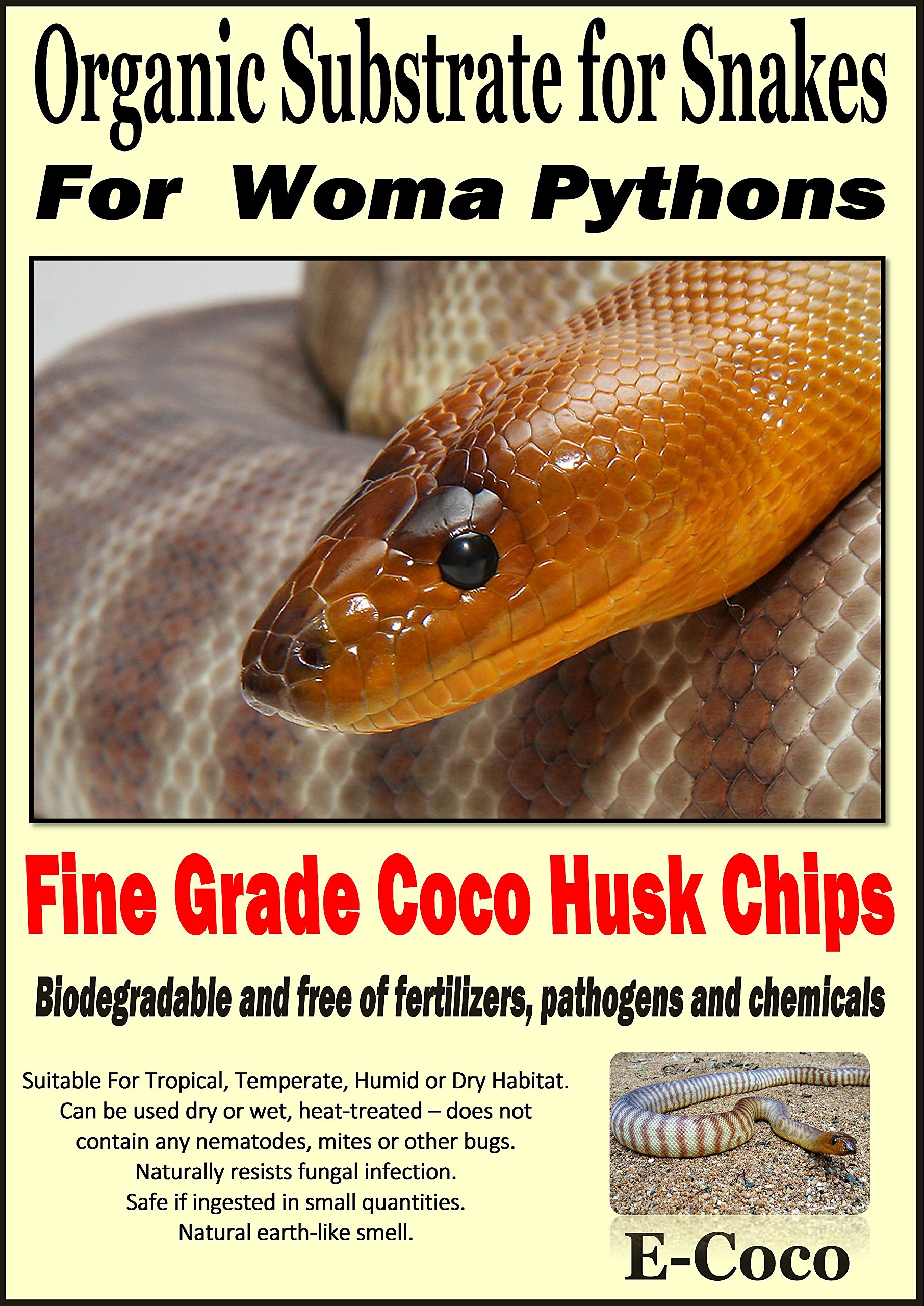 Buy WOMA Pythons Snake Bedding, Substrate for Sand Python Snakes ...
