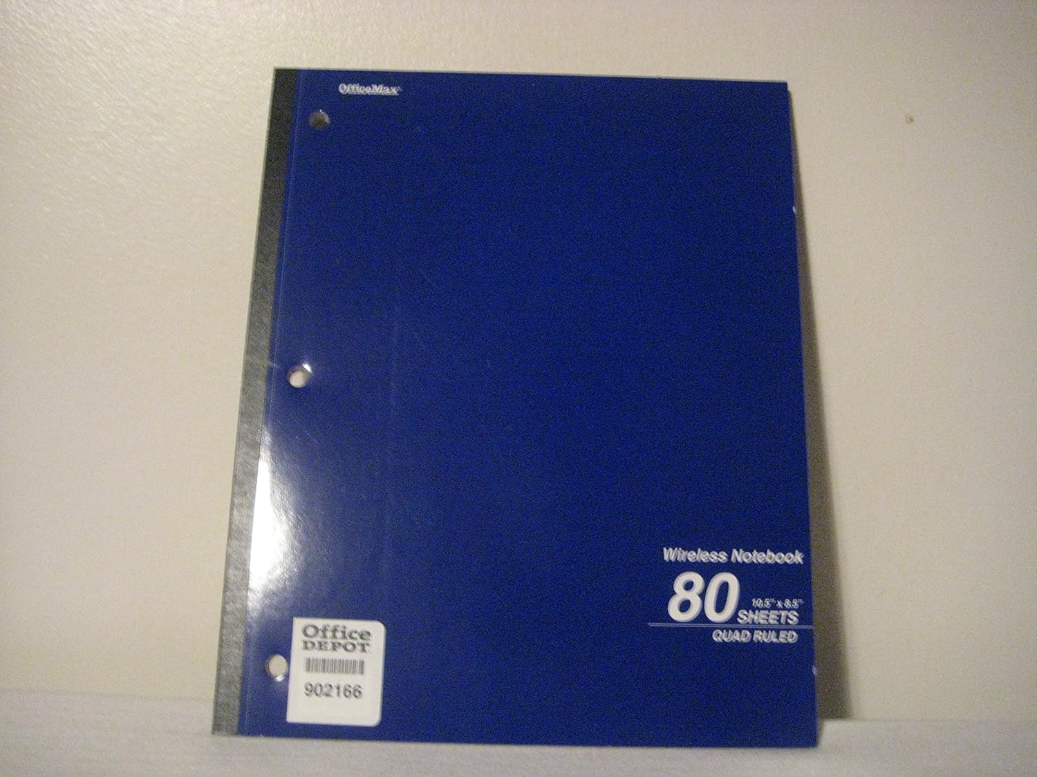 OfficeMax Wireless Notebook, Quad Ruled, 80 Sheets, 10.5