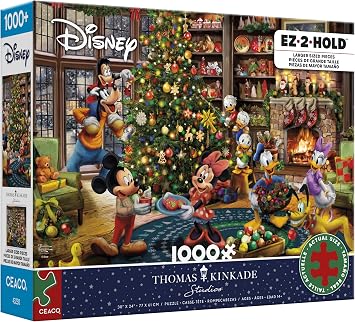 CEACO 1000-Piece Jigsaw Puzzle - 30 x 24 in - EZ-2-Hold Easy-Grip Pieces - Precision-Cut Design for Smooth Assembly - Jigsaw Puzzles for Adults - Bonus Full-Color Poster Included