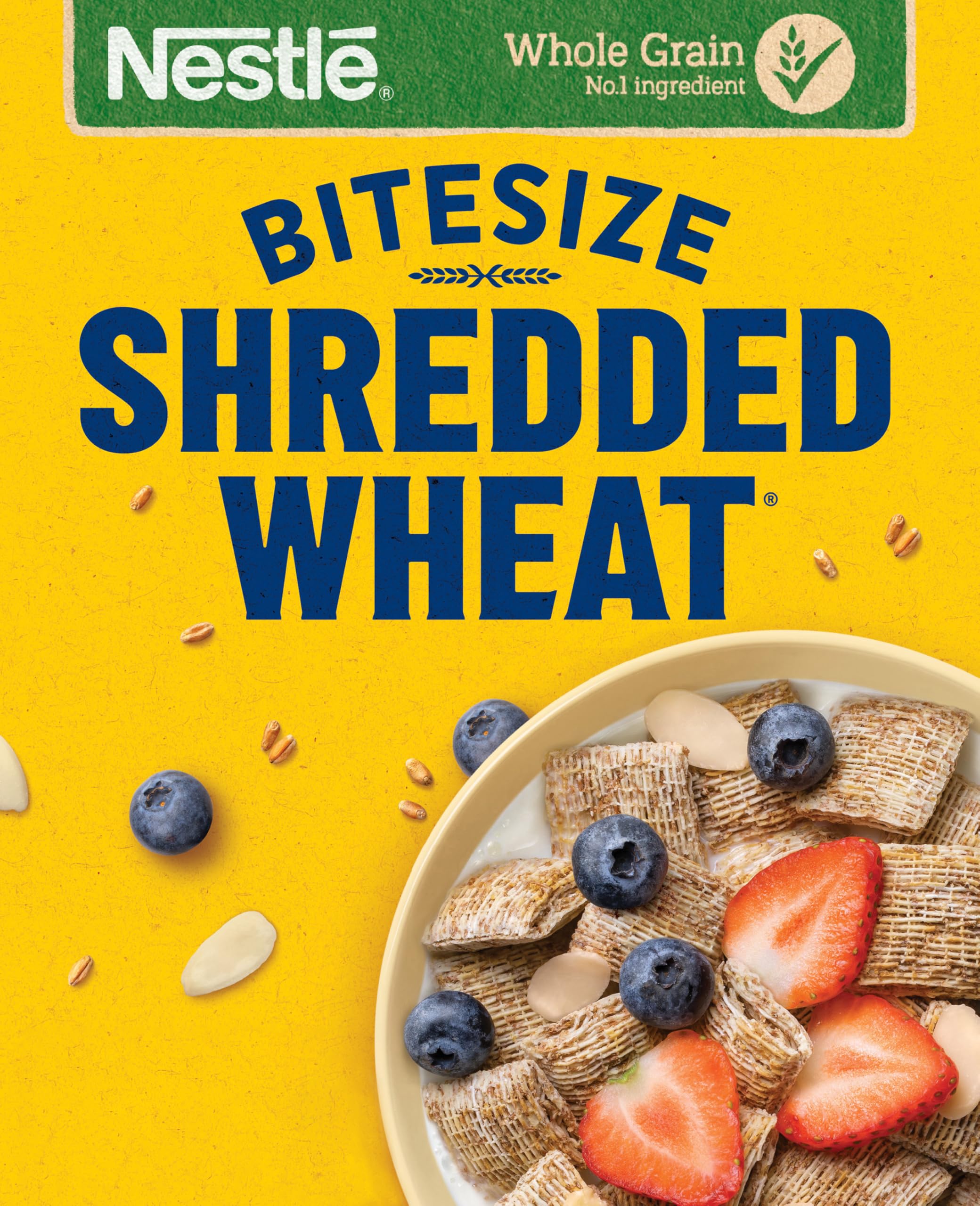 Cereals - Shredded Wheat Breakfast Cereal - Bitesize Crunchy Wholegrain Biscuits, High Fibre, No Added Sugar - 720g