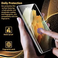 HOMEMO Samsung Galaxy S21 Ultra Edzett Üveg Képernyővédő Fólia, 3 db-os Csomag, 9H Keménység, Ujjlenyomat-kompatibilis, HD Tiszta, Karcálló 3