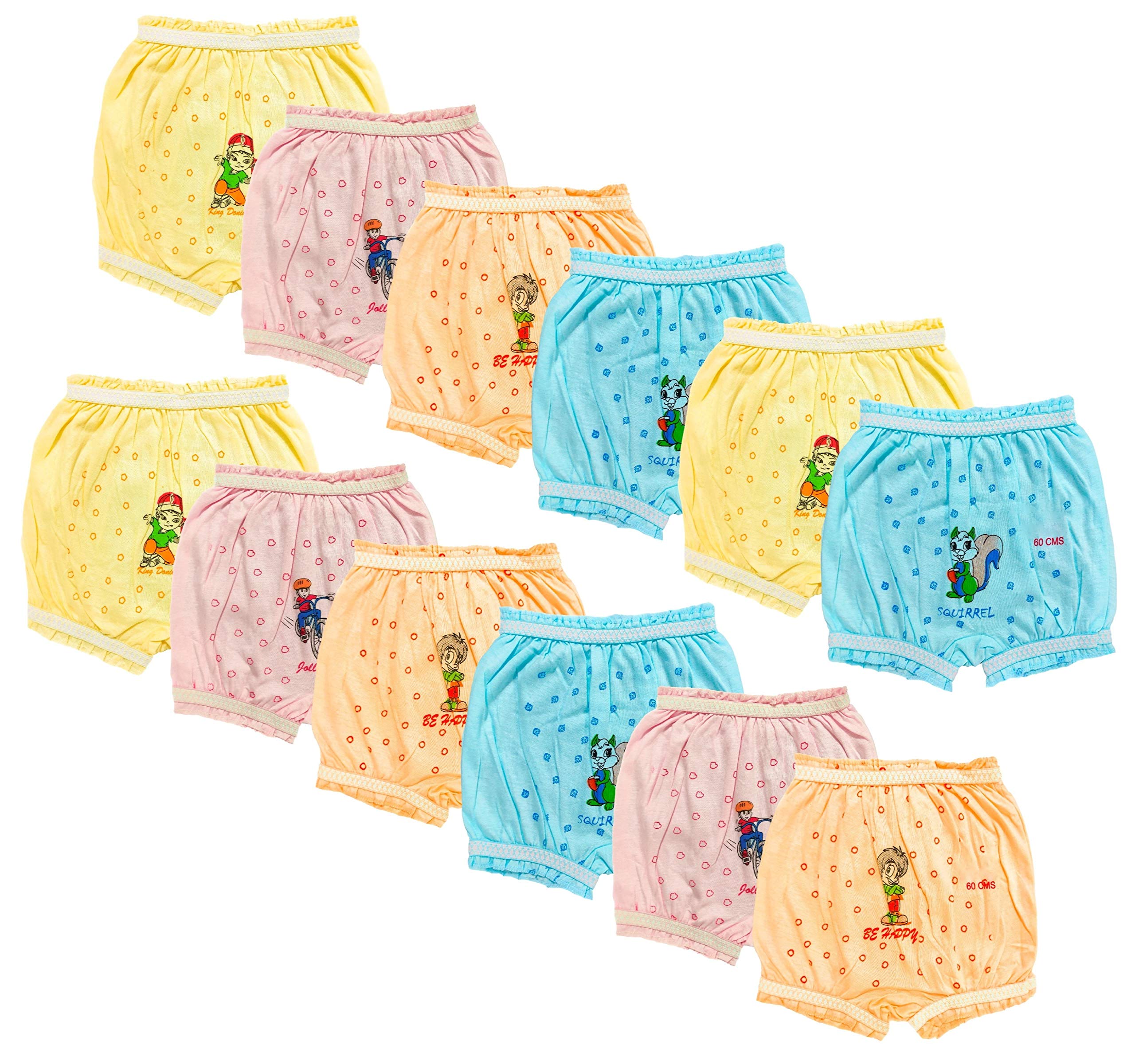 Baba & BabyGirls Cotton Brief Panty Innerwear Pack of 12 Pc