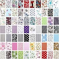 Vista 4 de Moukeren 500 piezas de tela de algodón de 4 x 4 pulgadas, paquetes de tela de acolchado precortados, paquetes de tela de acolchado con estampado