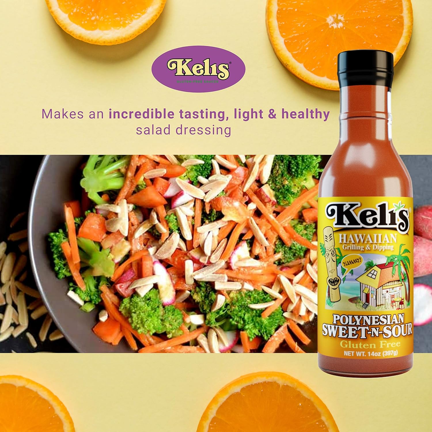 Orange Sauce - Polynesian Sweet and Tangy Creamy Salad Dressing, Glazing and Dipping Sauce With a Hint of Mustard. All Natural, Gluten-Free and Low Sodium. (15 Ounce)