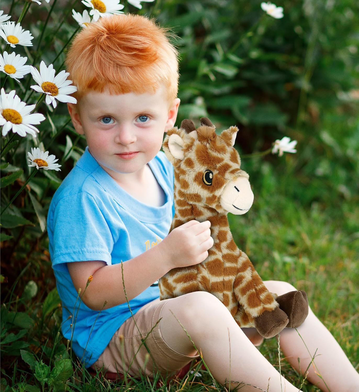 DolliBu Giraffe Eco-Friendly Stuffed Animal – Soft Huggable Giraffe, Adorable Playtime Giraffe Plush Toy, Cute Safari Cuddle Gifts, Super Soft Plush Doll Animal Toy for Kids and Adults – 10 Inches