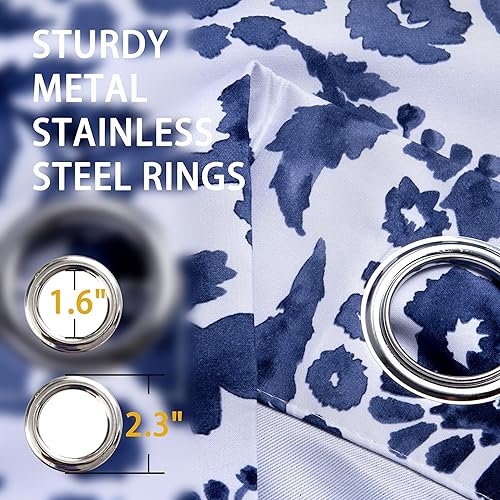 Miniatura 4 de DriftAway Julia - Cortinas opacas de acuarela para oscurecer la habitación, con aislamiento térmico, ahorro de energía, 2 capas, 2 paneles de cada