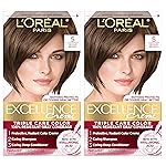 L\'Oreal Paris Excellence Crme Permanent Hair Dye, Triple Care Hair Color with Pro-Keratine Complex for 100% Gray Hair Coverage, 5 Medium Brown, 1 Kit (Pack of 2)
