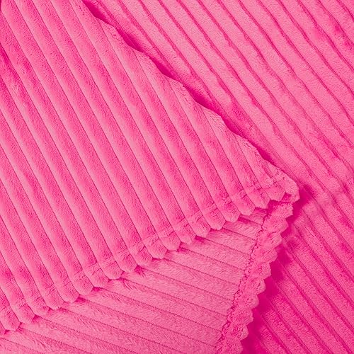 Vista 266 de Vessia Manta de franela de forro polar, 300GSM, acogedora manta a rayas verde salvia para sofá, cama y sofá, cálida y suave, acogedora manta