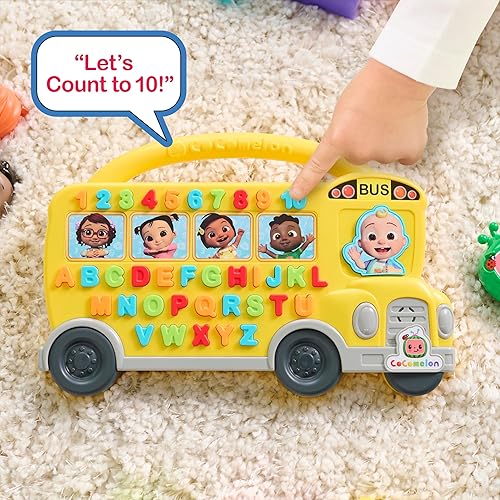 Miniatura 2 de Just Play Cocomelon - Autobús de aprendizaje, más de 85 frases de aprendizaje, contar, alfabeto, música, sonidos, amarillo, juguetes para niños de