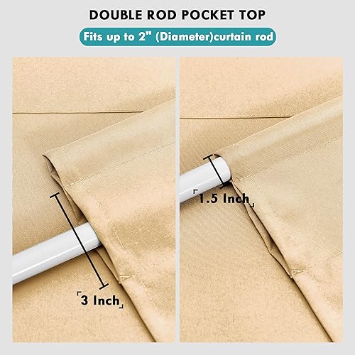 Miniatura 4 de JIUZHEN Cortinas de cenefa para ventana de cocina, cenefas para ventana de sala de estarsótano, cortinas de ventana de baño, aislamiento térmico,