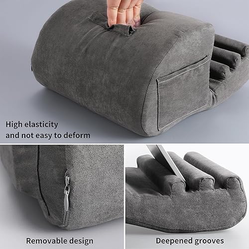 Miniatura 6 de CreaDream Soporte de almohada para tableta, almohadilla para iPad, soporte para tableta para cama, regazo y escritorio con 3 ángulos de visión,