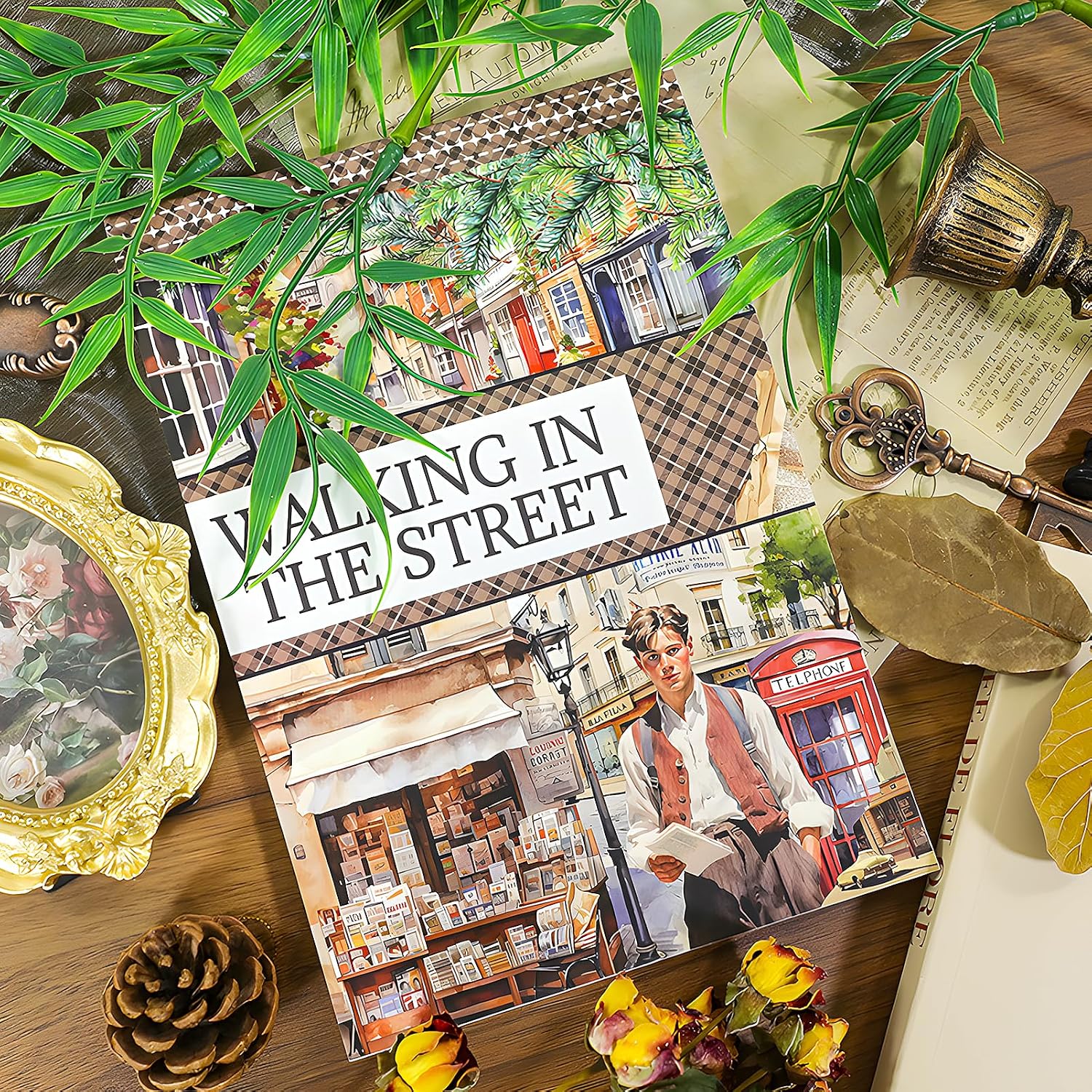 Snycler streetscape Theme Sticker Scrapbooking Supplies for Junk Journal, 20 Sheets PET Stickers - Vintage Journaling Stickers, Ephemera Sticker Book Pre Cut, Planner, Junk Journal Supplies