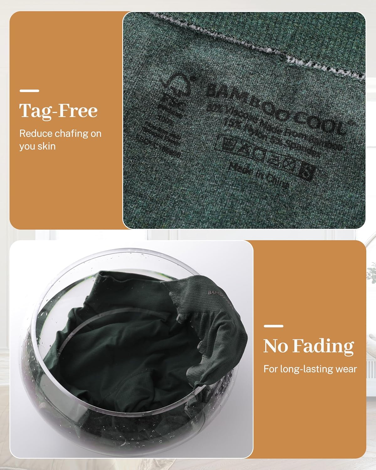 BAMBOO COOL Womens BoyShorts Underwear Seamless Boxer Briefs Mid Rise Full Coverage Breathable Stretch Ladies Panties 5 Pack - Image 6