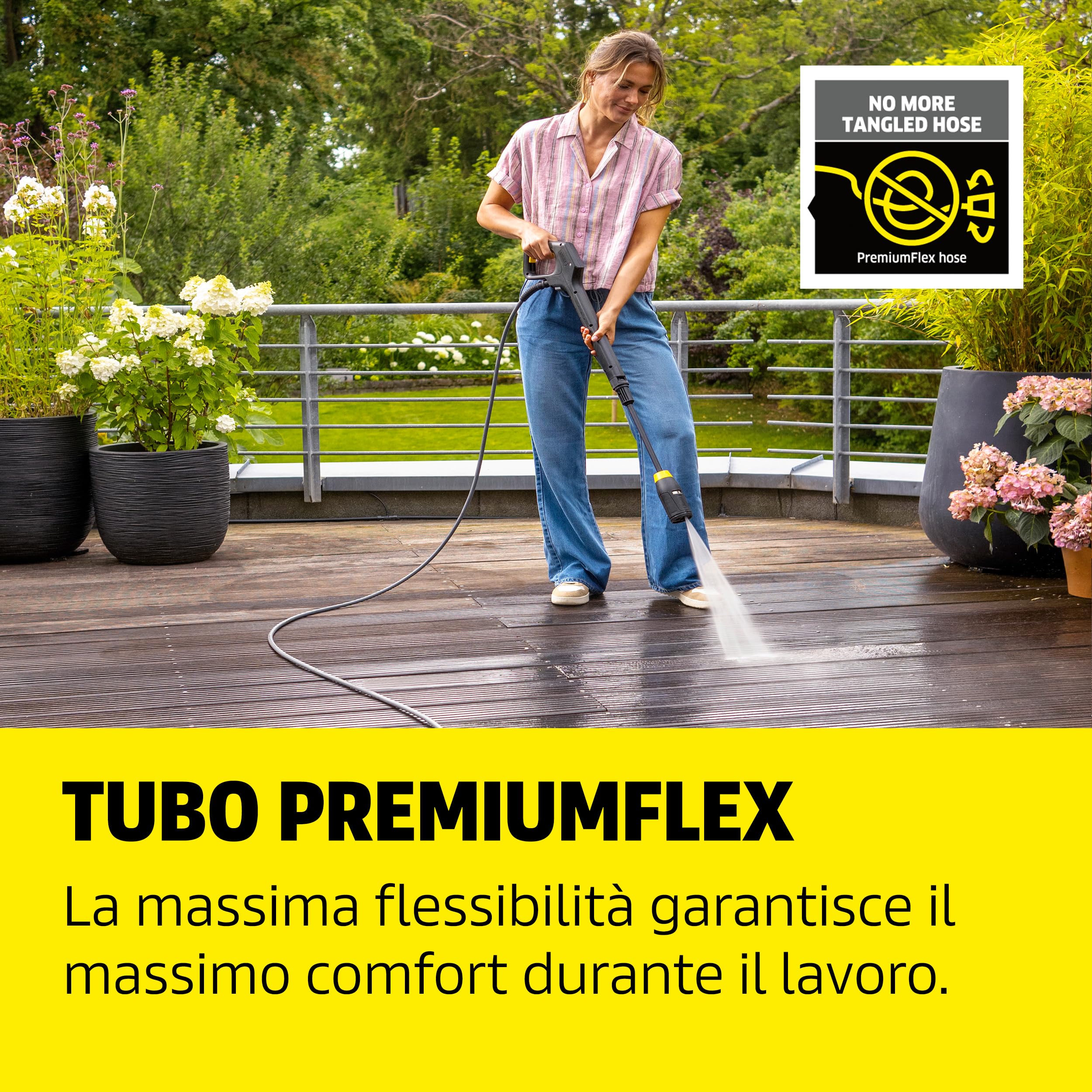 Kärcher idropulitrice K 5 Comfort Premium, pressione: 145 bar, portata: 500 l/h, superficie: 40 m²/h, peso: 18 kg, tubo ad alta pressione extra flessibile, avvolgitubo, Multi Jet 4-in-1