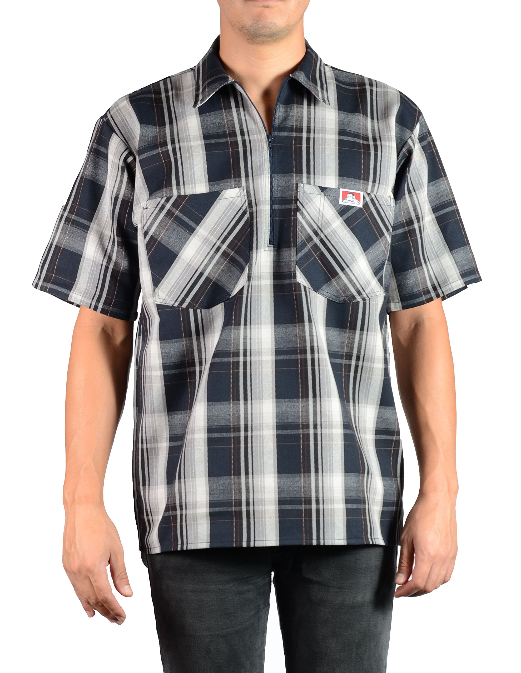 Ben Davis Men's Short Sleeve Plaid Half 