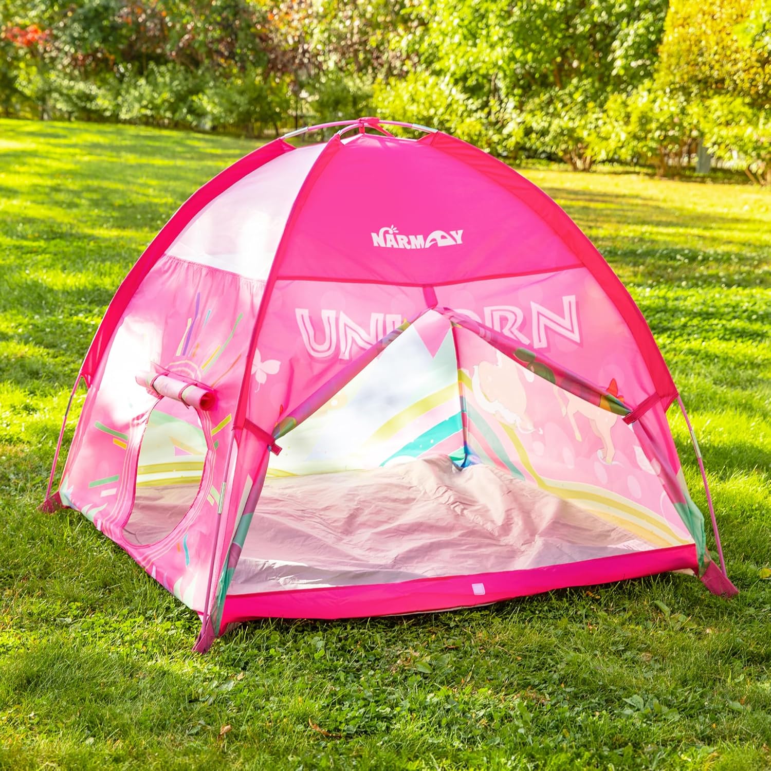 NARMAY® Play Tent Unicorn Dome Tent for Kids Indoor/Outdoor Fun - 48 x 48 x 40 inch