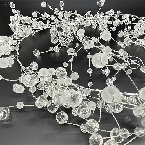 Galt International Guirnalda de alambre de cristal acrílico de 192 pulgadas cuerda de alambre esmerilada y corte de diamante guirnalda de árbol de disponible en Yaxa Colombia