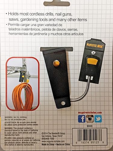 Miniatura 3 de McGuire-Nicholas 93333 Gancho Monstruo Individual, Amarillo, Negro