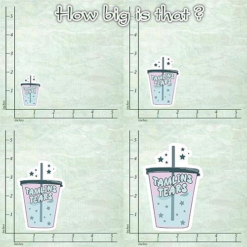 Miniatura 5 de Calcomanías de lágrimas de Tamlins, calcomanías para Kindle, calcomanías de vinilo para asistente de agua, calcomanías de libros para botellas de