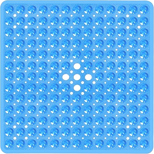 Miniatura 17 de Tapete extralargo para bañera antideslizante, azul marino claro suave para bañera de 40 x 16 pulgadas tamaño completo, tapetes largos para piso de