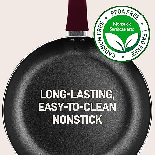 Miniatura 5 de NutriChef Kitchen - Juego de utensilios de cocina antiadherentes de 13 piezas, sin PTFEPFOAPFOS, resistentes al calor, con cacerola, sartenes,