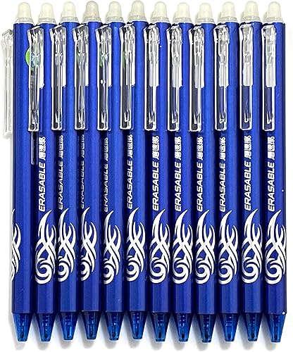 Miniatura 8 de sencoo Paquete de 5 bolígrafos de gel retráctiles y borrables de tinta azul para estudiantes, papelería, oficina, premios escolares, bolígrafos de